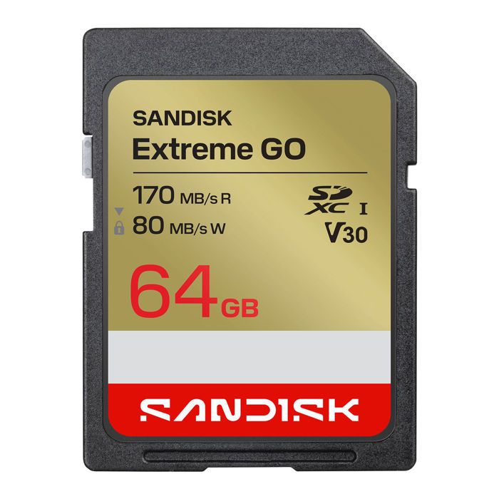 Carte SanDisk Extreme GO SDXC UHS I 170MB/ V30 résistante - vue 3