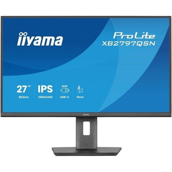 iiyama ProLite XB2797QSN B1 Écran LED 27 2560 x 1440 QHD @ 75 Hz IPS 350 cdm² 1000:1 1 ms HDMI DisplayPort USB C haut parleurs - vue 4