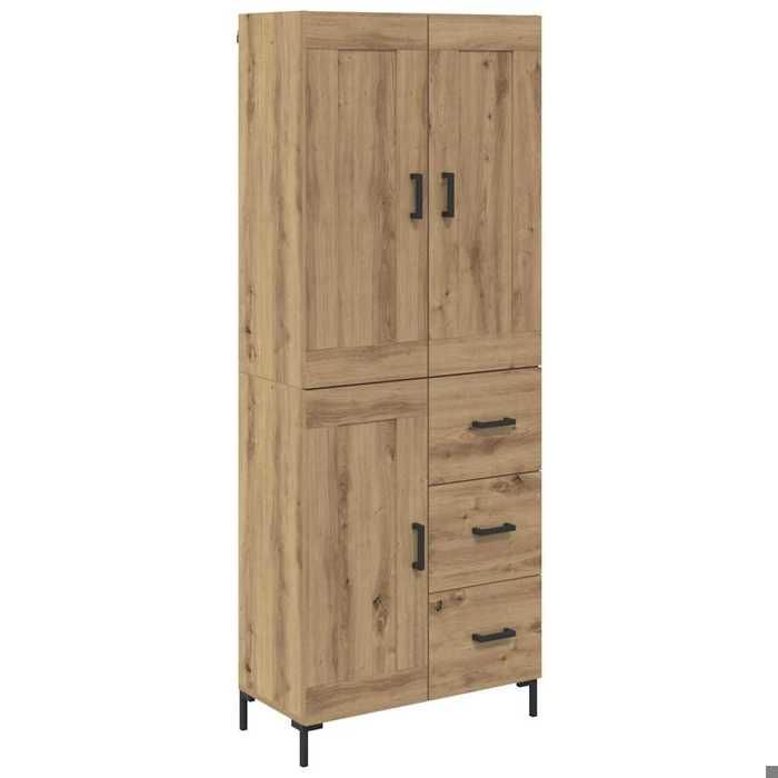 Armoires Hautes 2 pcs - Cabinet en bois Multifonctions - Chêne artisanal Bois dingénierie B3691