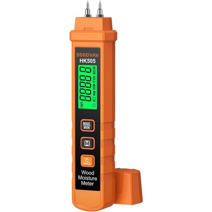 Testeur Humidité Portable-Humidimètre À Broche À 2 Modes 7 Échelles DÉtalonnage Pour Bois Écran Tricolore Pour Bois De Chauffage