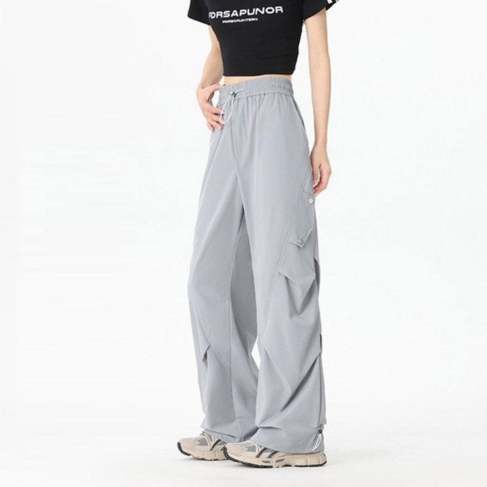 Pantalon de Randonnée Femme Imperméable Léger Séchage Rapide Pantalon Montagne Trekking Extérieur Avec Poches - Gris