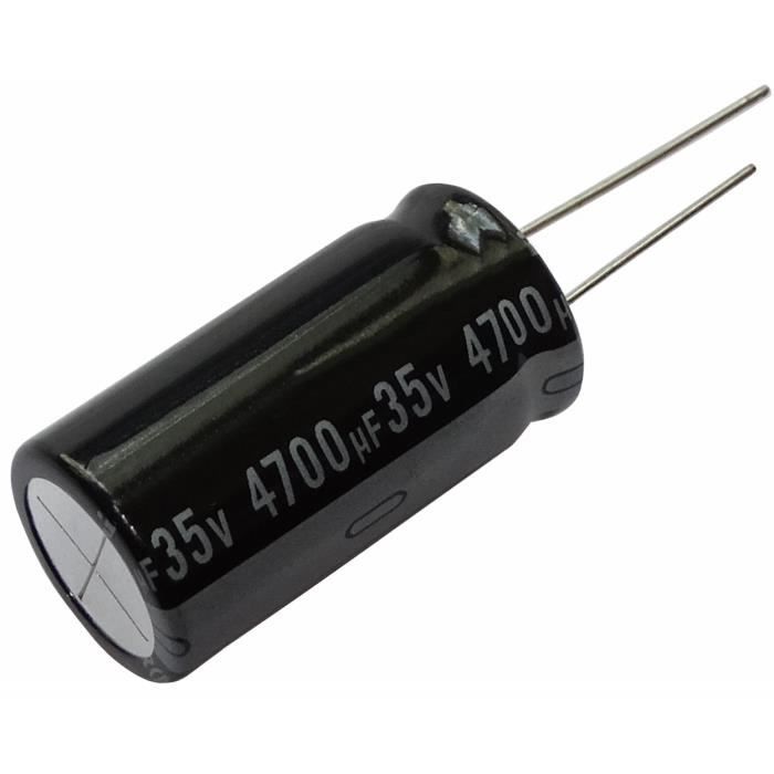 Lot De 10 Condensateurs Électrolytiques Radiaux AERZETIX - 47µF 63V THT 85°C 6.3x11.2mm - Pour Réparation Électronique