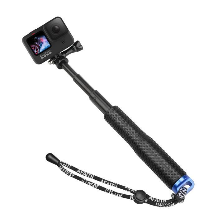AFAITH Perche à Selfie pour caméra GoPro, 19 Rallonge réglable Monopode pôles pour GoPro Hero 10/Hero 9/Hero 8/Hero7 Black SJCAM