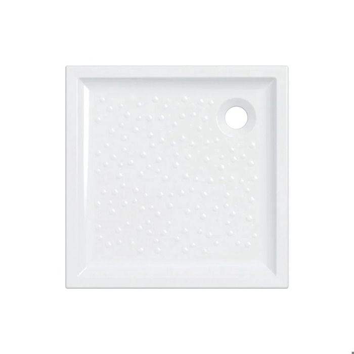 Allia Receveur Bastia céramique 80x80 extra-plat à poser pour bonde siphoïde de 90 réf 00721200000001