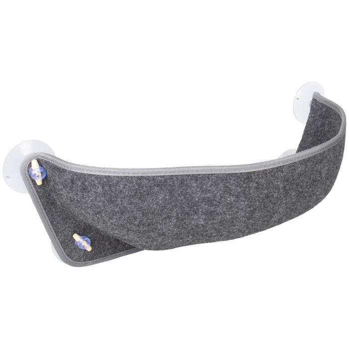 Meilleurs prix pour Hamac pour fenêtres - animallparadise - Benji - Feutre gris - 67 x 24.5 x 22 cm - Pour chat