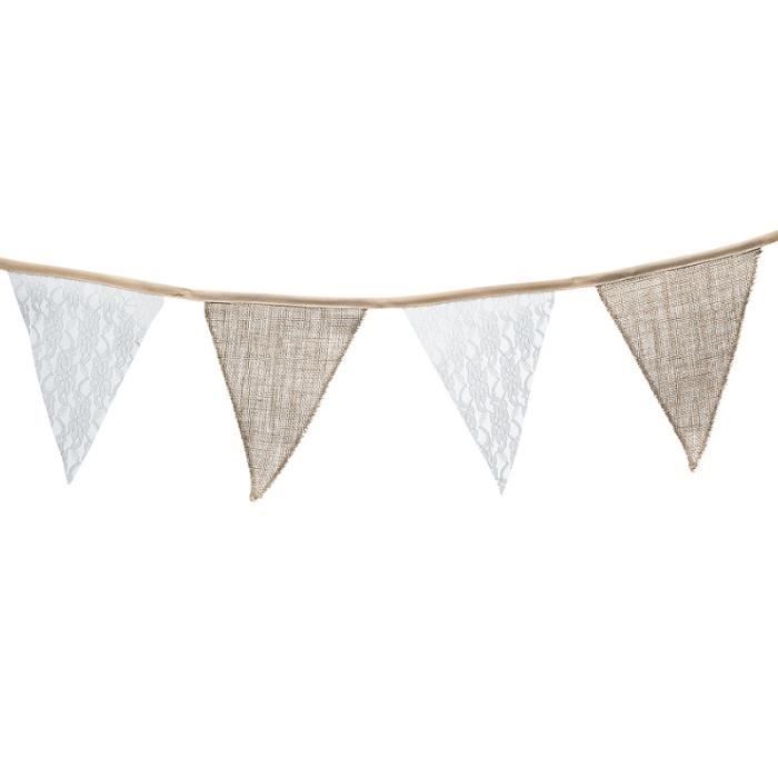 Guirlande Fanion Jute et Dentelle - Achat / Vente ...