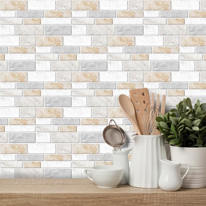Mamum Autocollant De Plancher,20x200 Cm AdhéSif Carrelage Et Plancher Sticker Autocollant Bricolage Maison Cuisine Salle De Bains Chambre DéCor CréAtif Cadeau H