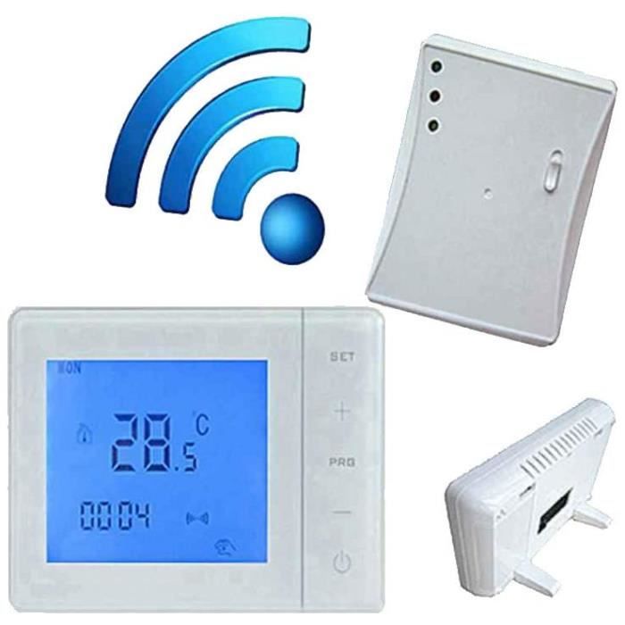 Chaudière gaz sans fil 433MHz Thermostat RF Contrôle 5A Chaudière murale  chauffage Thermostat numérique Régulateur de températu[529] - Cdiscount  Bricolage