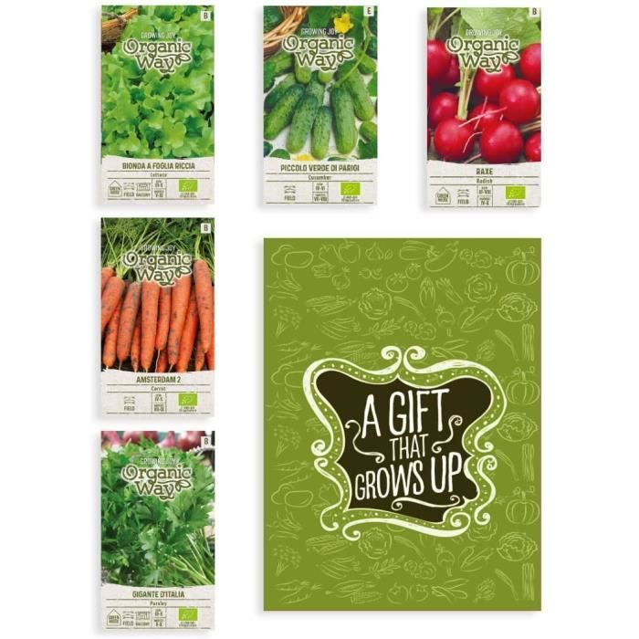 Kit De Culture Magic Of Nature Crazy Légumes - 5 Variétés De Graines Colorées à Cultiver Soi-Même