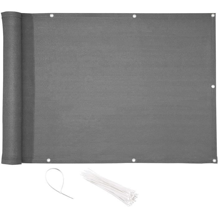 Brise Vue Balcon Sunnylaxx 90x400cm HDPE 185g/m² - Résistant UV Et Vent, Couleur Anthracite