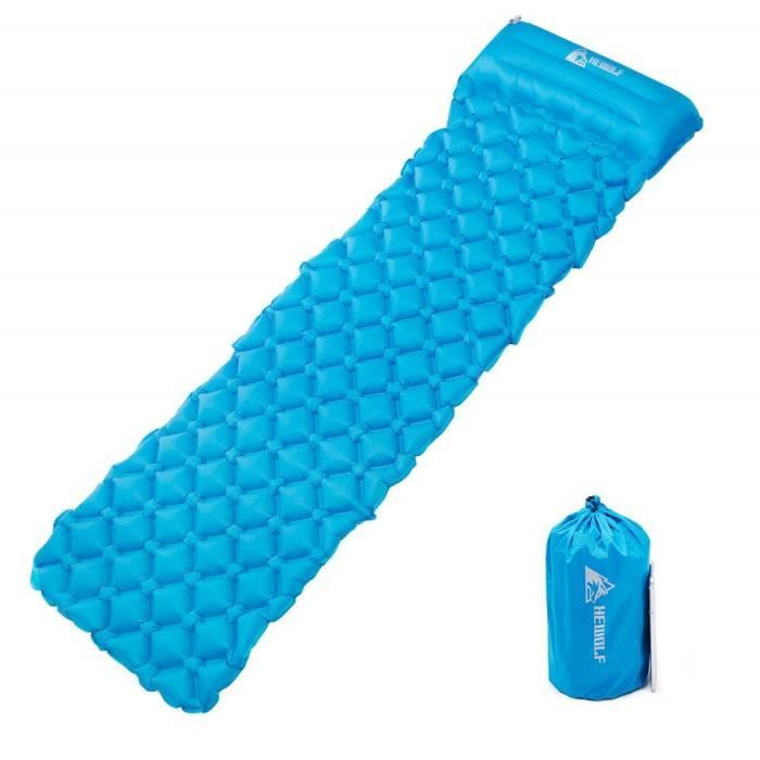 Matelas de camping Coussin dair Matelas Gonflable Compact et R/ésistant /à l/’Humidit/é Sleeping Pad Ultral/éger pour Camping,Randonn/ée,Voyage Plage,Tente,Sac de Couchage En Ble