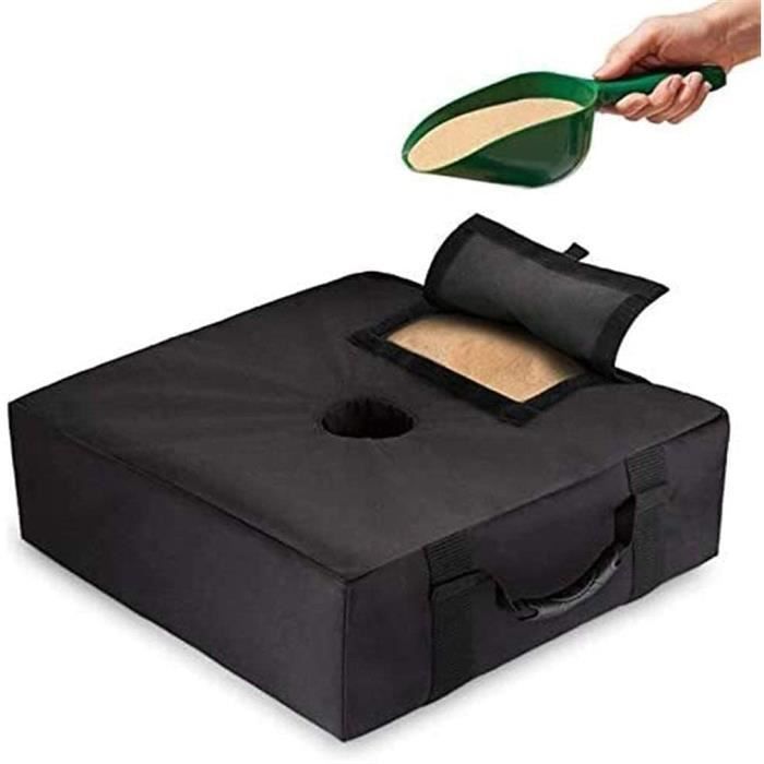Lot De 2 Poids Pour Parasol Extérieur – Sacs De Sable Remplissables, Tissu 600D, Capacité 22 Kg, Pour Stabiliser Tonnelle