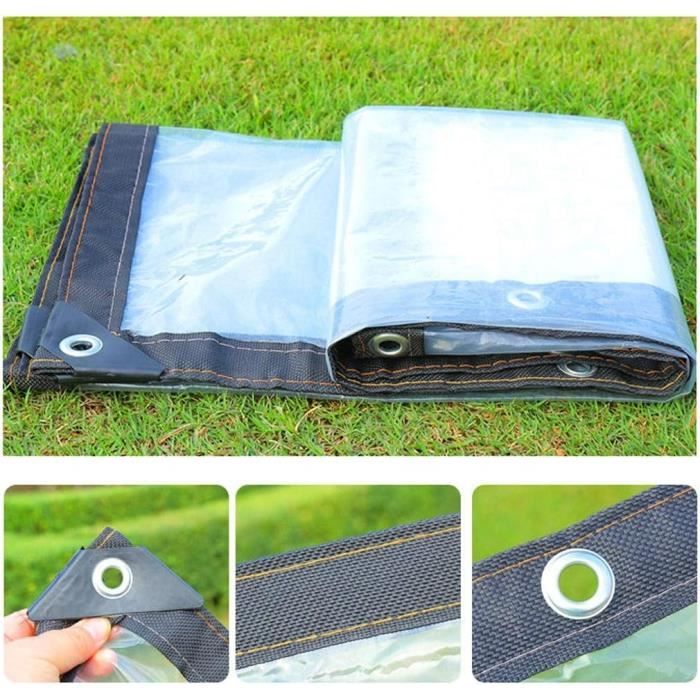 Bâche En Toile De Coton 18 Oz WHITEDUCK - 5'6" X 7'6" - Imperméable, Résistante UV