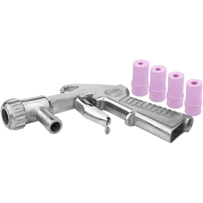 CCYKXA Kit Pistolet de Sablage, Pistolet Sablage Pneumatique Kit avec 4  Buses en Céramique 4.5/5/