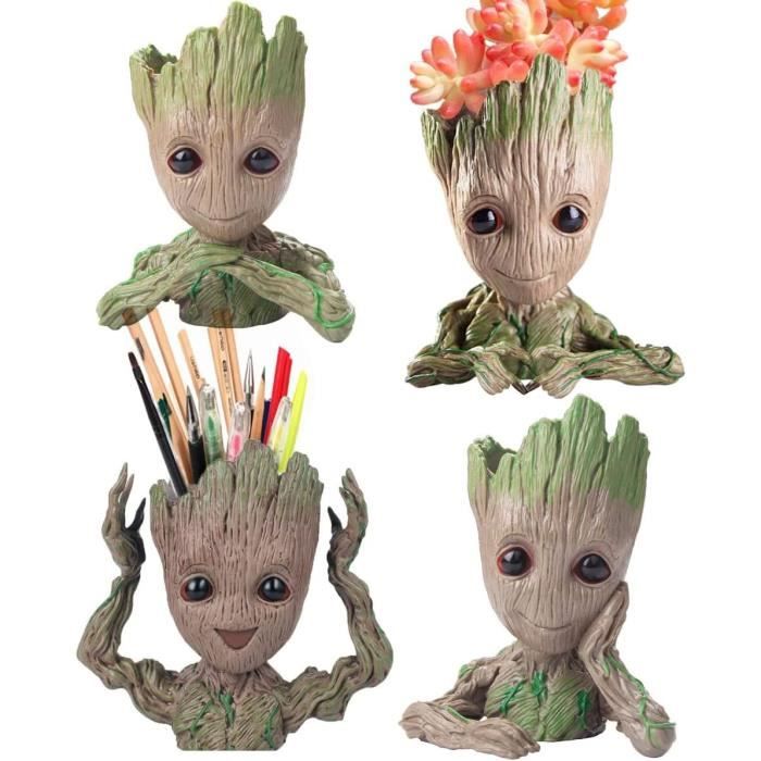 8€ sur Lot de 2 Pot de fleurs Guardians of the Galaxy Baby Groot 14 cm -  Jardinières et bacs - Achat & prix