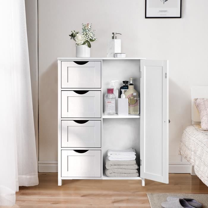 Stockage Multi Fonctionnel Casier De Salle De Bain Et Porte Simple