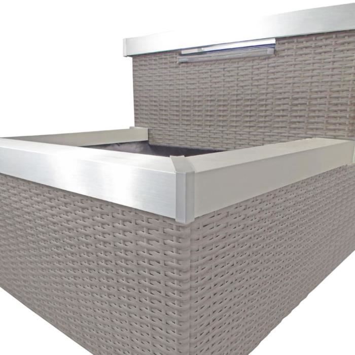 Bassin En Plastique Dur Bassins Couleur Gris Materiau Doublure En Film Pvc Pourtour