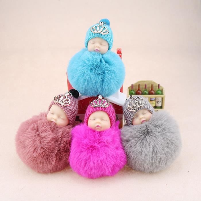 5 Pcs Porte Cles Pendentif Poupee Bebe Endormi Porte Cle Pompon Mignon Decoration Sac A Main Cartable Voiture Couleur Aleatoire Cdiscount Bagagerie Maroquinerie