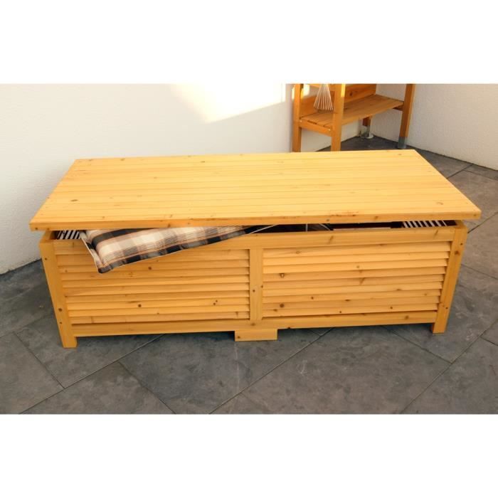 Banc Coffre Jardin En Bois Esraa Grand Espace Stockage Achat