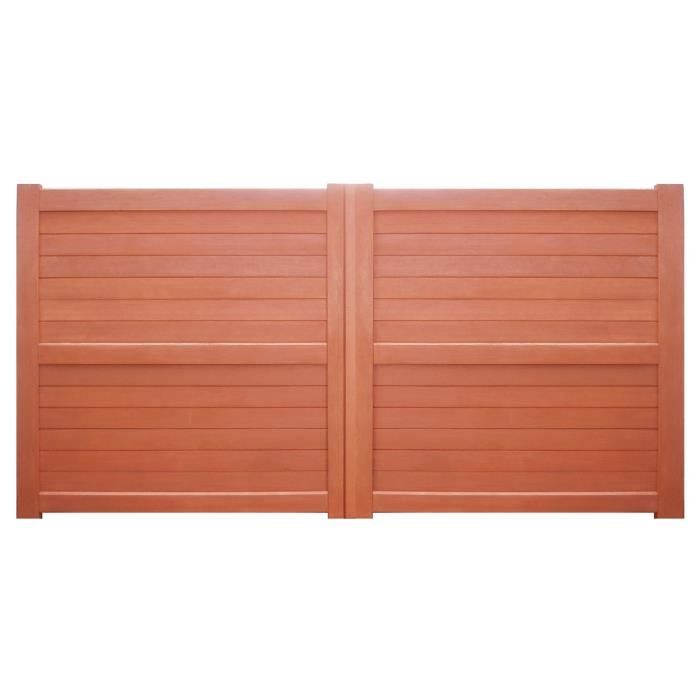 Portail Bois Exotique 3m50 Portail Bois 50lhp 3 50m Achat Vente Portail Portillon