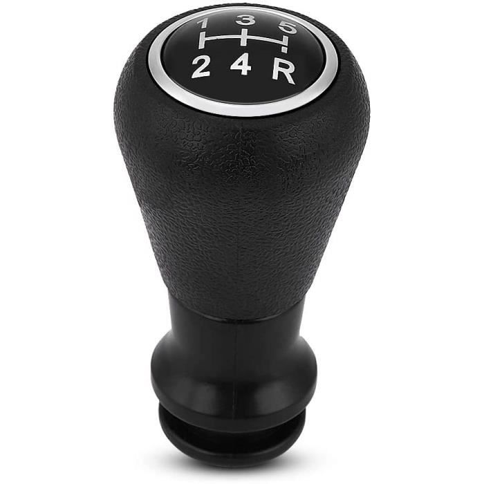 Pommeau De Levier De Vitesse Mutuer 5 Vitesses Noir - Compatible Peugeot 207, Citroën Saxo, C2, C3, C4 - Design Sportif