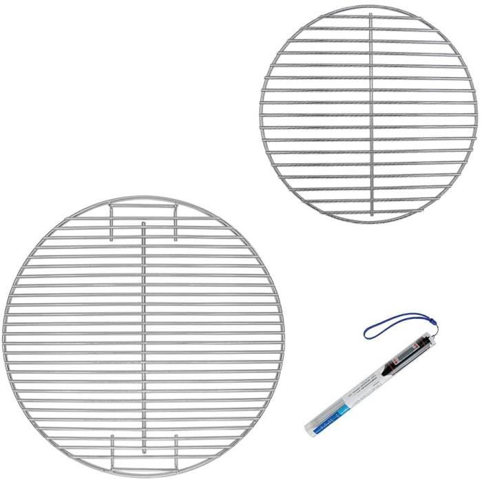 Grille De Cuisson Ronde En Acier Inoxydable - Ø35 Cm, Antiadhésive, Pour Barbecue, Camping, Aliments Variés