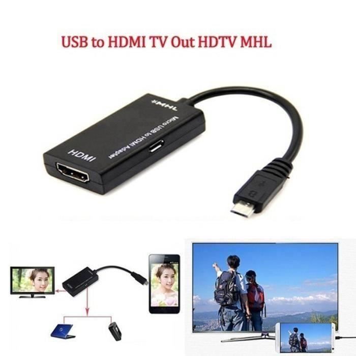 Cable Usb A Adaptateur Hdmi Pour Convertisseur Tv Cable Mhl Pour Samsung Ve38315 Achat Vente Cable Fil Gaine Cable Usb A Adaptateur Hdmi Po Cdiscount