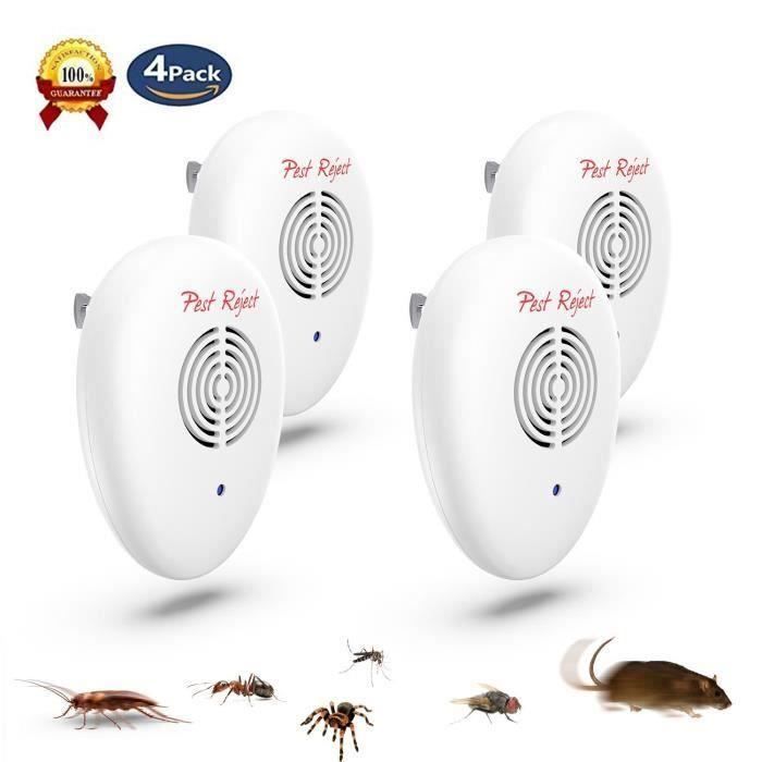 Mosquito ultrasons Repeller Pest Control Antiparasite Plug-in Insectifuge pour blattes Souris 