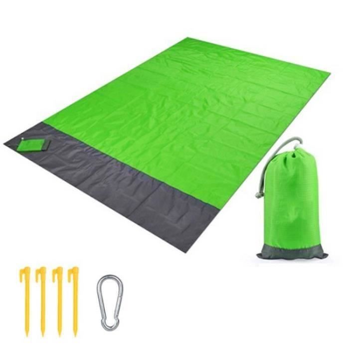 Tapis De Plage/pique-nique Generise 100x150cm - Imperméable, Anti-sable, Bleu, Pliable