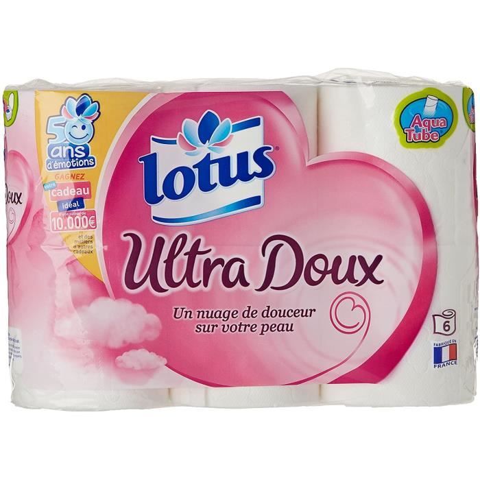 Papier toilette lotus x 6 rouleaux - Cdiscount Au quotidien