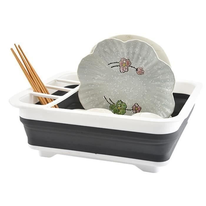 gouttoir Vaisselle Gris Plat gouttoir Pliable Organisateur gouttoir-vaisselle-gris-plat-gouttoir-pliable-organisateur