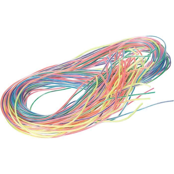 Mercerie - 22010003 30 Fils Scoubidous Fluo Plastique Multicolore 12 X