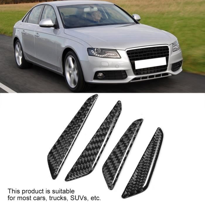 Maiqiken 4 Pièces Voiture Bord de Porte Protection Anti-frottement et Anti-Collision Protection pour Focus Fibre de Carbone Blanc 