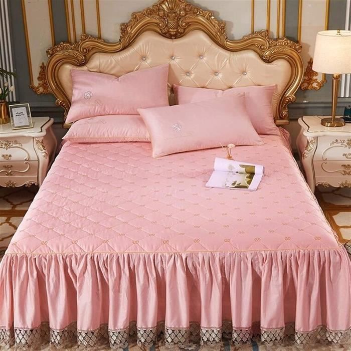 CACHE SOMMIER WWQQ Housse Lit Jupe150x200 180x200 Jupe De Lit