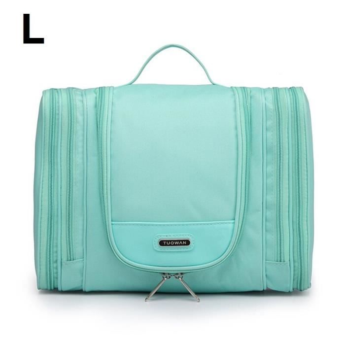 Trousse Maquillage Étanche + 8 Pinceaux - Sac Rangement Portable Pour Cosmétiques