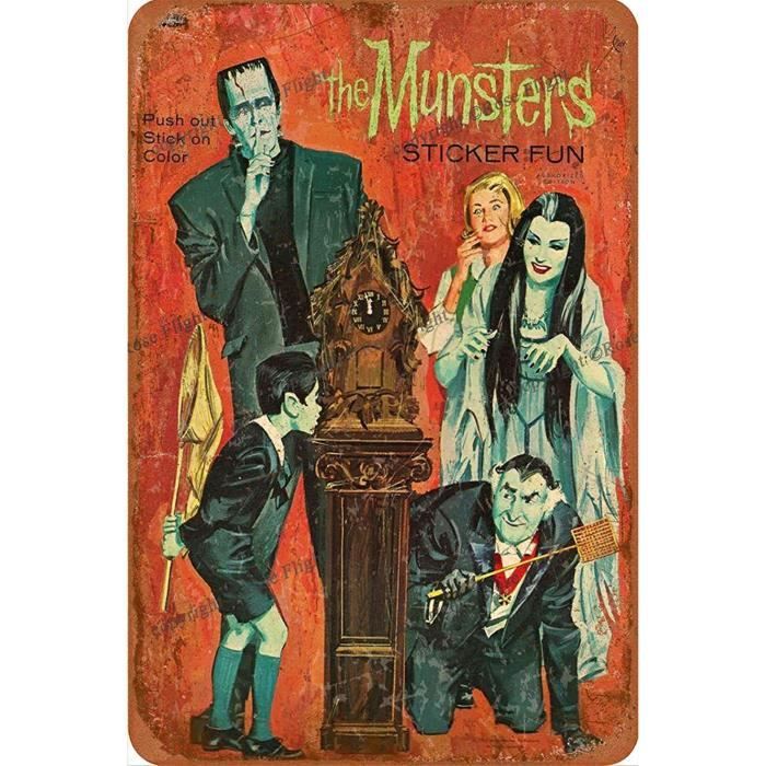 MPLDTMXCE Metall-Blechschild The Munsters - 20x30cm Retro Schild Für Bar & Wohnung
