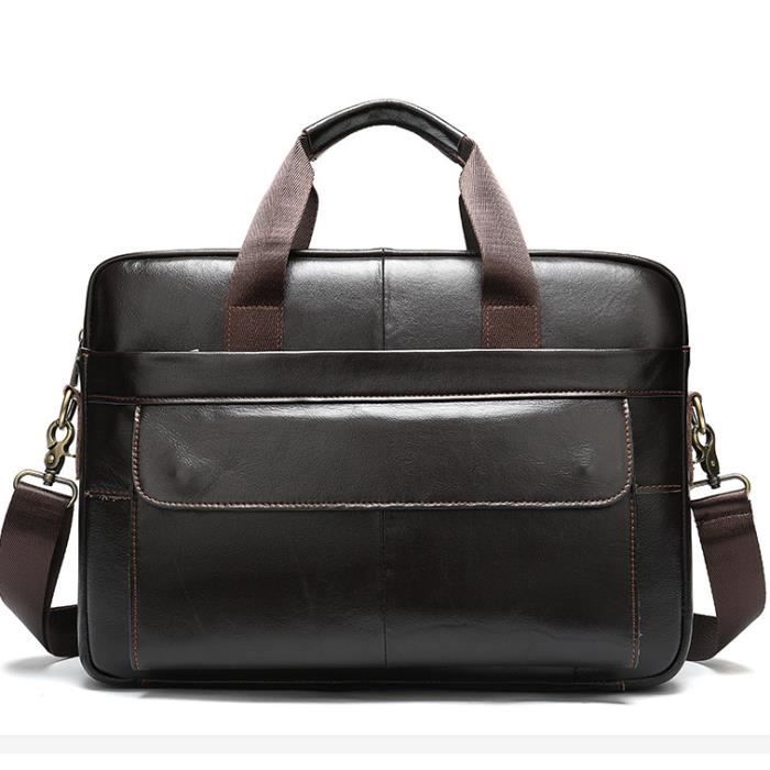 Marron Luxe Homme Sac Porte documents pour Cuir V ritable Sacs de