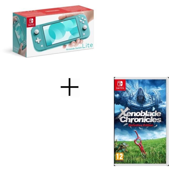 Pack Nintendo Switch Lite Turquoise Jeu Xenoblade Chronicles Cdiscount Jeux Video
