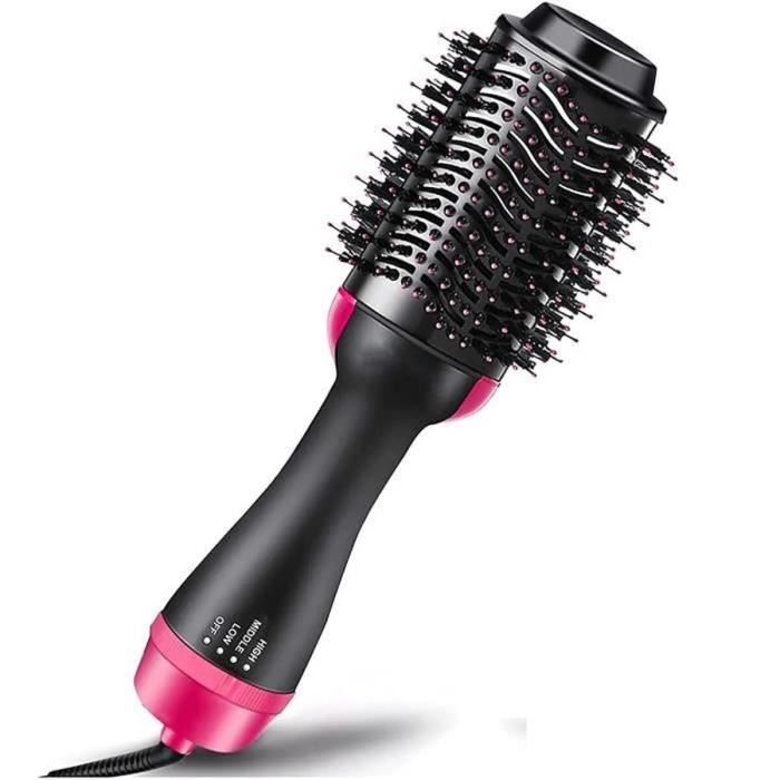 CALDION Brosse Soufflante  - 5en1 avec N&eacute;gatif Ion Multifonctionnel - Rose 