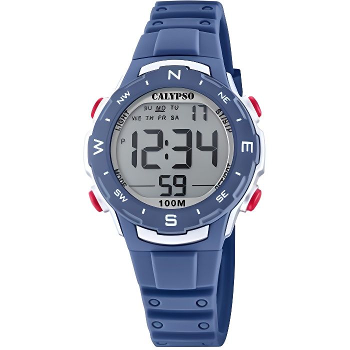 Montre enfant - CALYPSO - Calypso bleu marine - Bracelet silicone - Boîtier rond - Affichage analogique Montre enfant - CALYPSO - Calypso bleu marine - Bracelet silicone - Boîtier rond - Affichage analogique