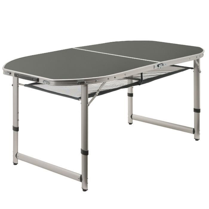Table Outdoor Pliante 75x55 CampFeuer Table De Camping En Aluminium Pour 6 Personnes | 150 X 80 Cm | Pliable Et à Hauteur Réglable | Pour Jardins Et Terrasses 4 Personnes