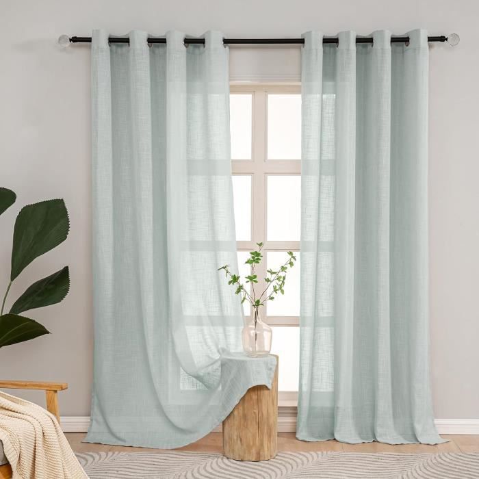 Heimtexland ® Tenda Decorativa In Cotone, Opaca, Modello 849, Con