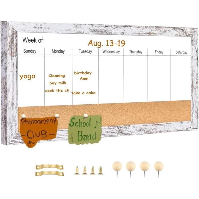 Surface Effaçable Magnétique 90x60 Tableau Blanc Magnétique Bi-Office Ayda 90x60cm - Cadre Aluminium Et Noix De Coco Tableau Réunion