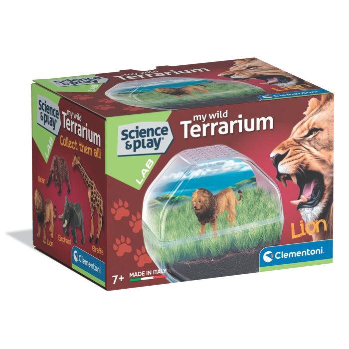 Mini Terrarium - Clementoni - Lion - Jeu de sciences et dexpériences - Dès 7 ans - Fabriqué en Italie