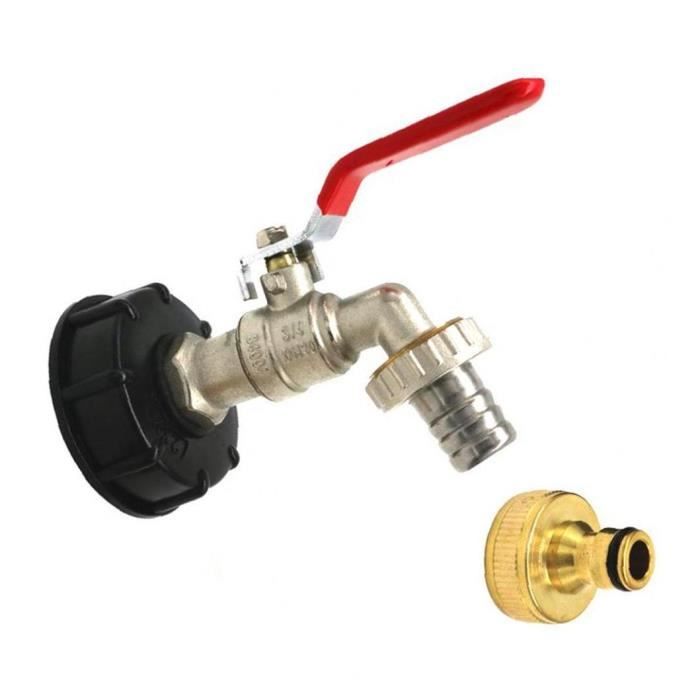 Raccord Cuve Eau SI SEN Robinet IBC 3/4", Accessoire De Réservoir IBC, Adaptateur IBC Avec Col De Cygne S60 X 6, Raccord De Réservoir IBC, Pour Réservoir D'eau De Pluie De 1000