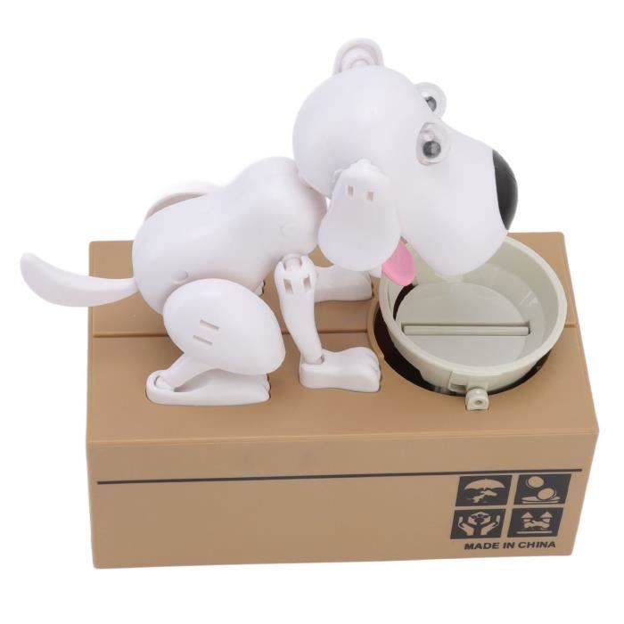 Tirelire Chien Céramique Enfant - Argenté, 15x16x10 Cm - Cadeau Éducatif Anniversaire