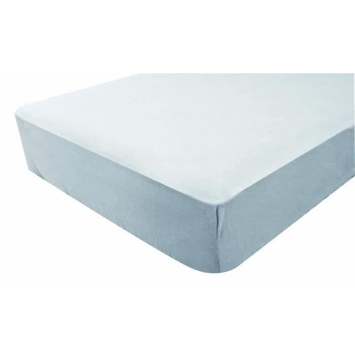 DOMIVA Drap housse tout en 1 Uni - Jersey - Oeko-Tex® - Perle - 70 x 140 cm