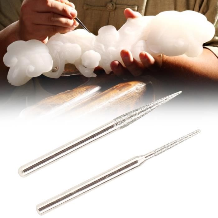 Lot De 30 Petits Forets Diamantés Lapidaires De 0,4 à 2,0 Mm - Pour