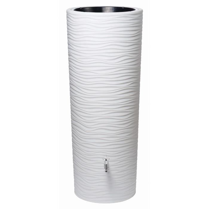 GARANTIA R&eacute;cup&eacute;rateur deau de pluie -  - Natura Arctic - 350 L - Surface ondul&eacute;e - Bac &agrave; plantes inclus 