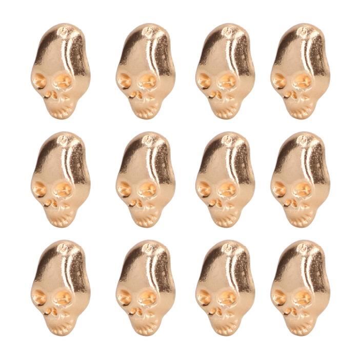12 Rivets Tête De Mort Métal – Décoration Punk Gothique Pour Cuir, Vêtements, Sacs, Customisation